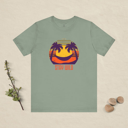 Stay Wild – Retro Sunset Hammock Tee