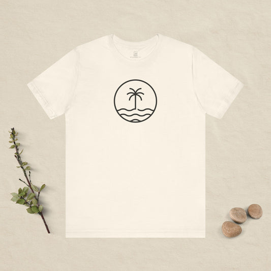 Coastal Circle - Palm & Waves Tee