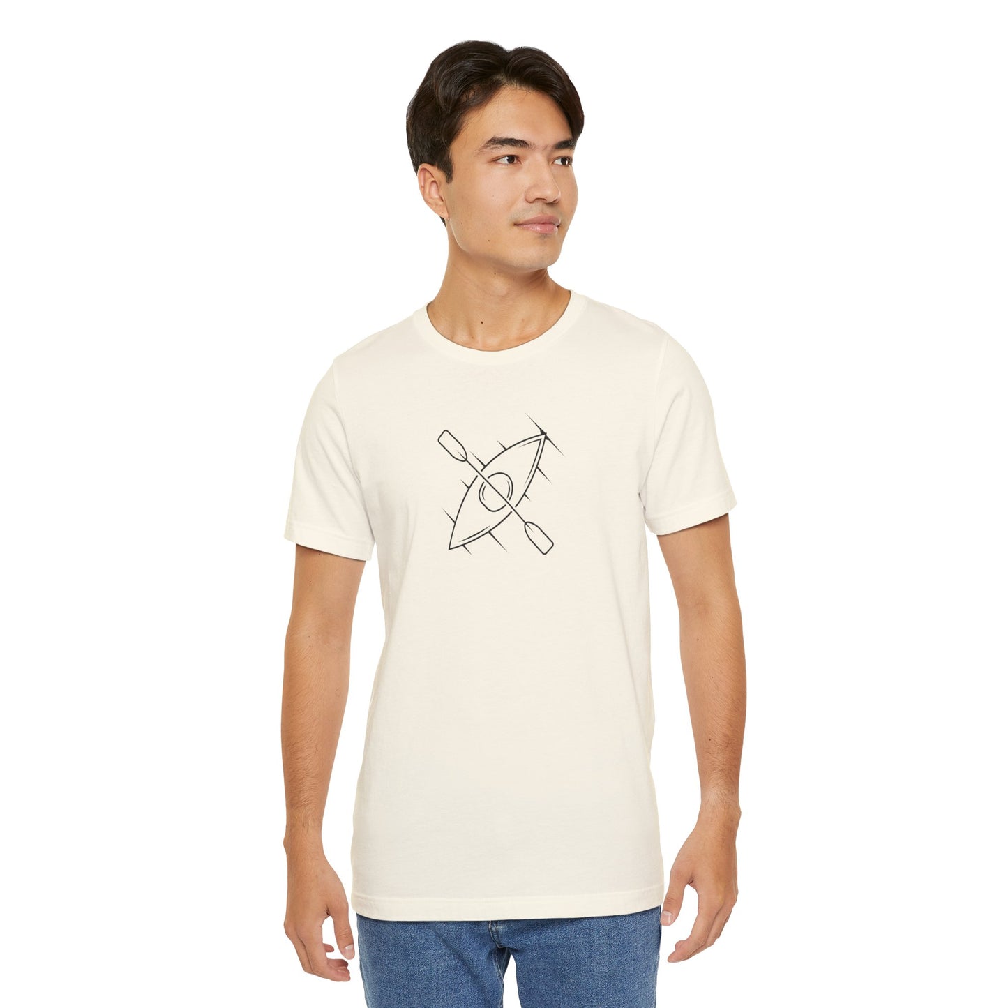 Kayak Journey Tee – Minimalist Paddle Line Art
