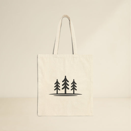 Pine Trio – Minimalist Tote Bag