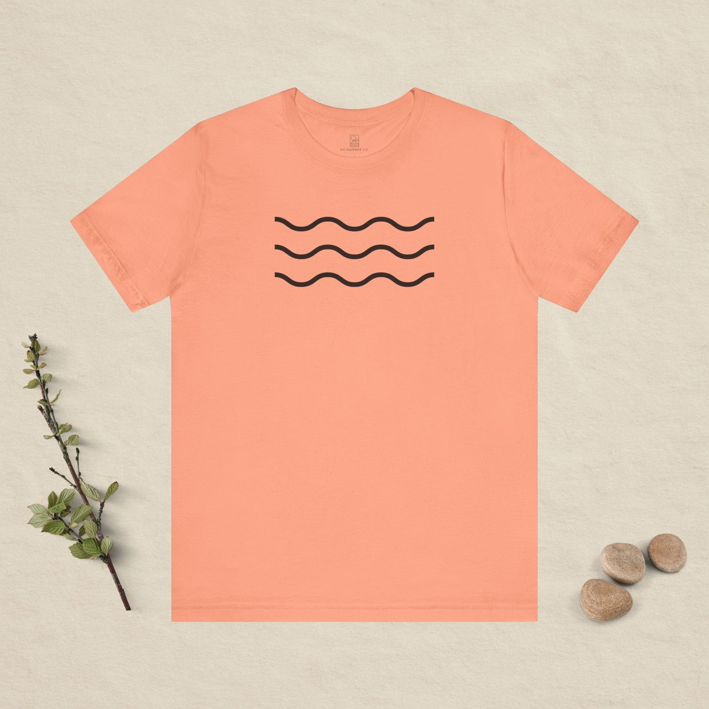 Minimalist Wavy Lines Tee – Unisex T-Shirt