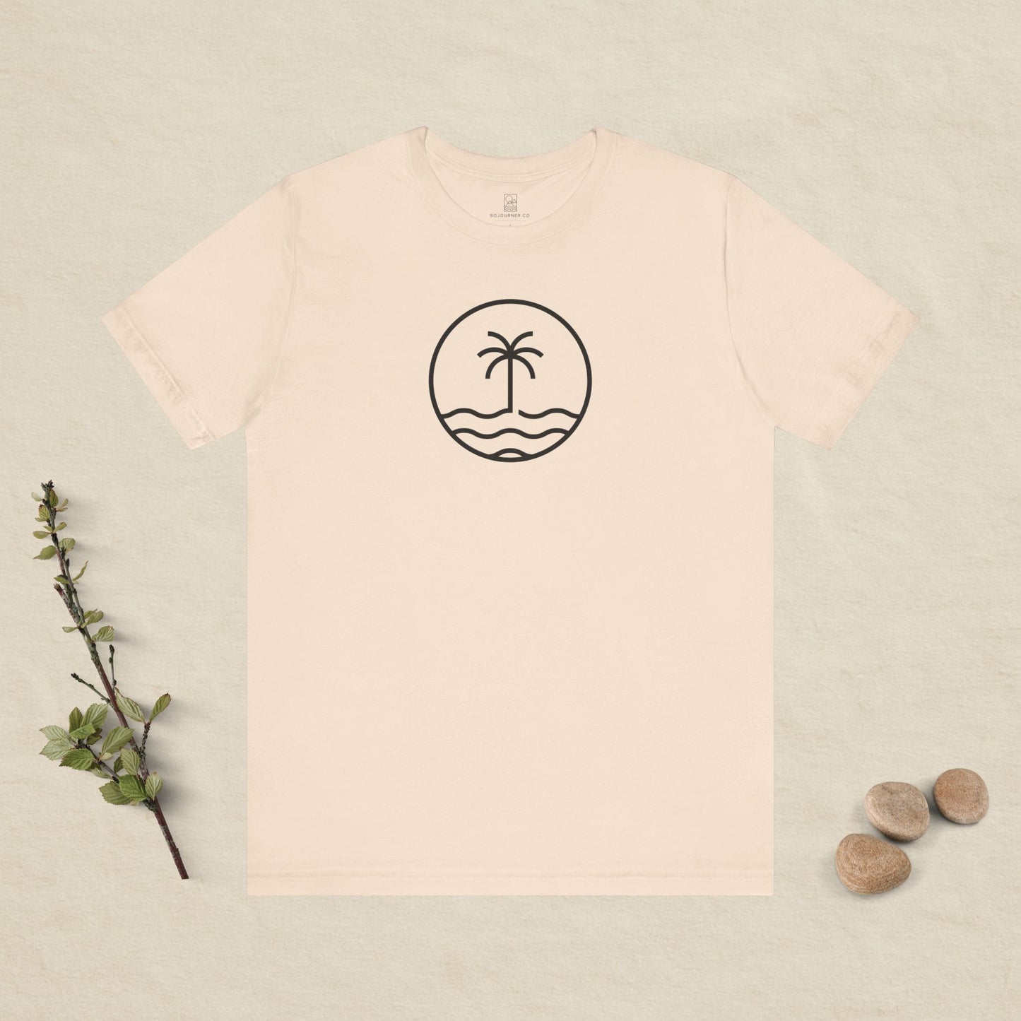 Coastal Circle - Palm & Waves Tee