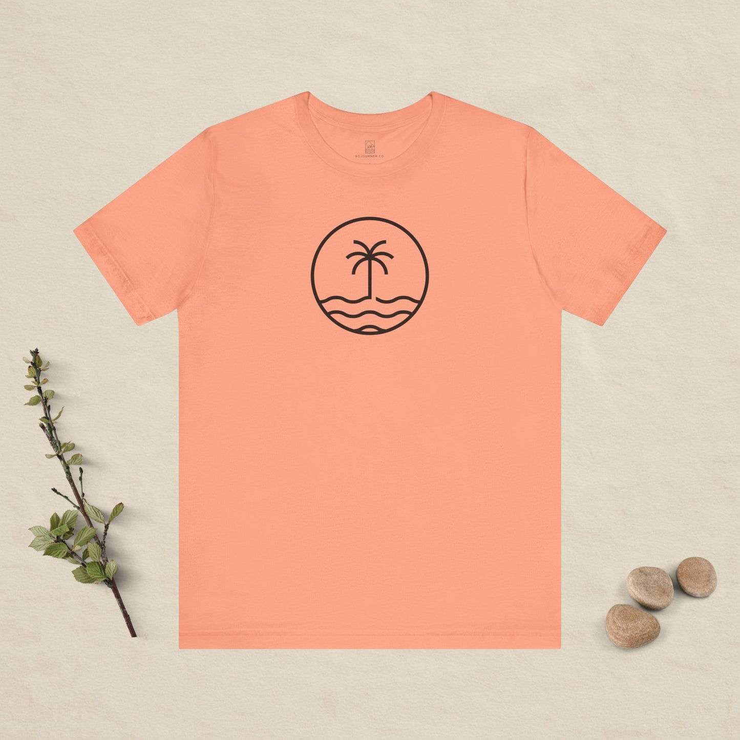 Coastal Circle - Palm & Waves Tee