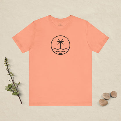 Coastal Circle - Palm & Waves Tee