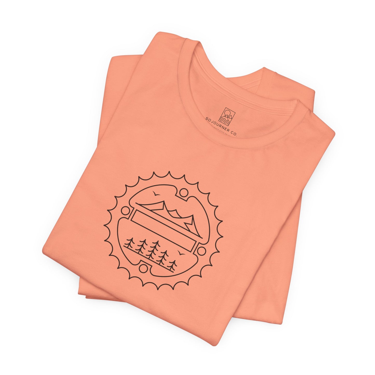 Trail Gear Tee – Minimalist Mountain Bike Emblem