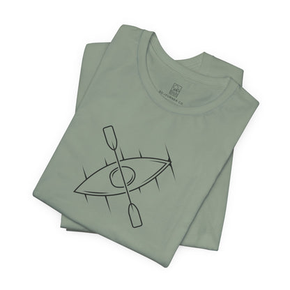 Kayak Journey Tee – Minimalist Paddle Line Art