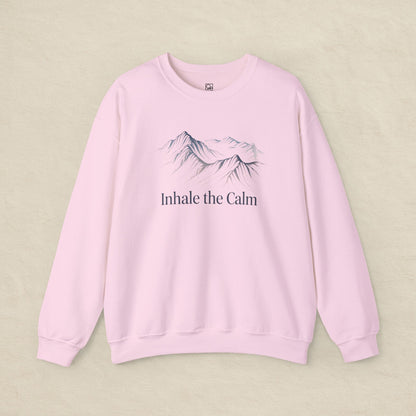Inhale the Calm – Mountain Sketch Comfort Sweatshirt