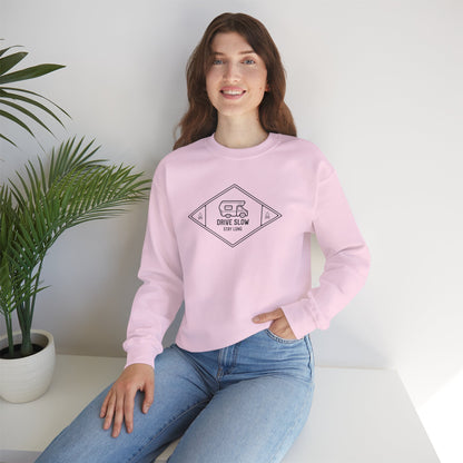 Drive Slow, Stay Long – Minimal Camper Sweatshirt