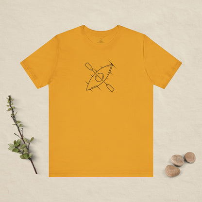 Kayak Journey Tee – Minimalist Paddle Line Art