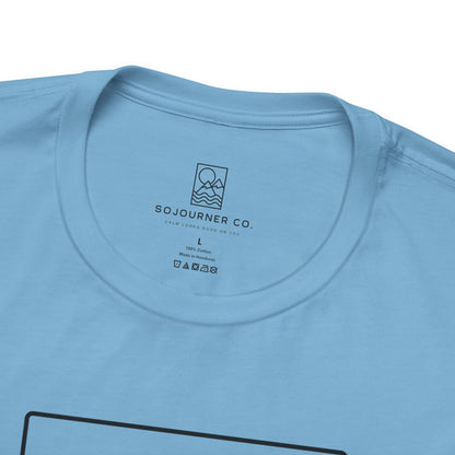 Pine Reflection Tee – Minimalist Forest Line Art