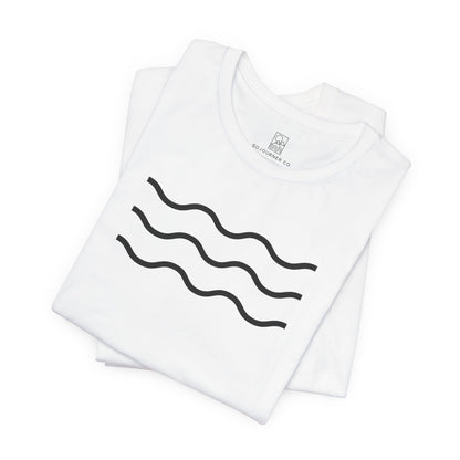 Minimalist Wavy Lines Tee – Unisex T-Shirt