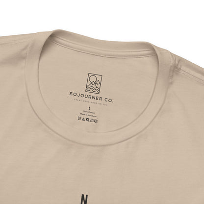 Mountain Compass Tee – Minimalist Nature Navigation