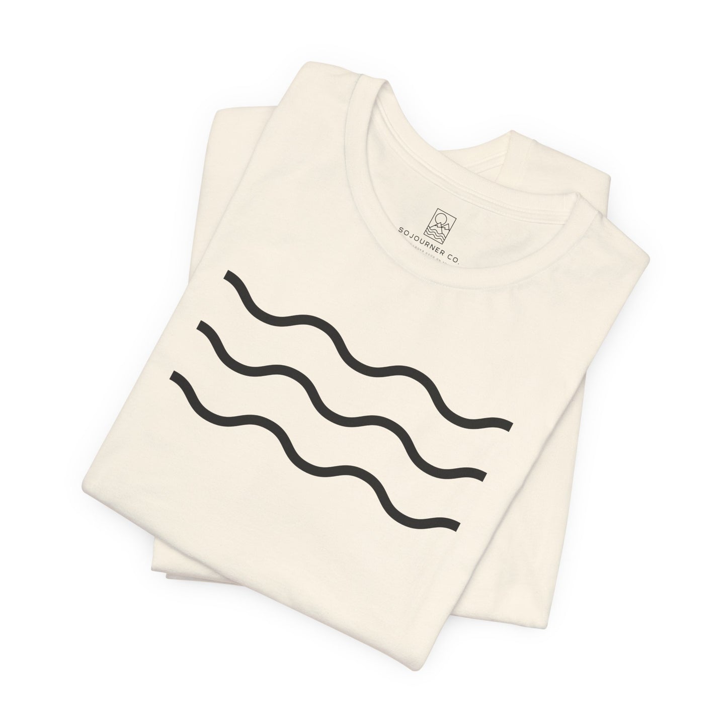 Minimalist Wavy Lines Tee – Unisex T-Shirt