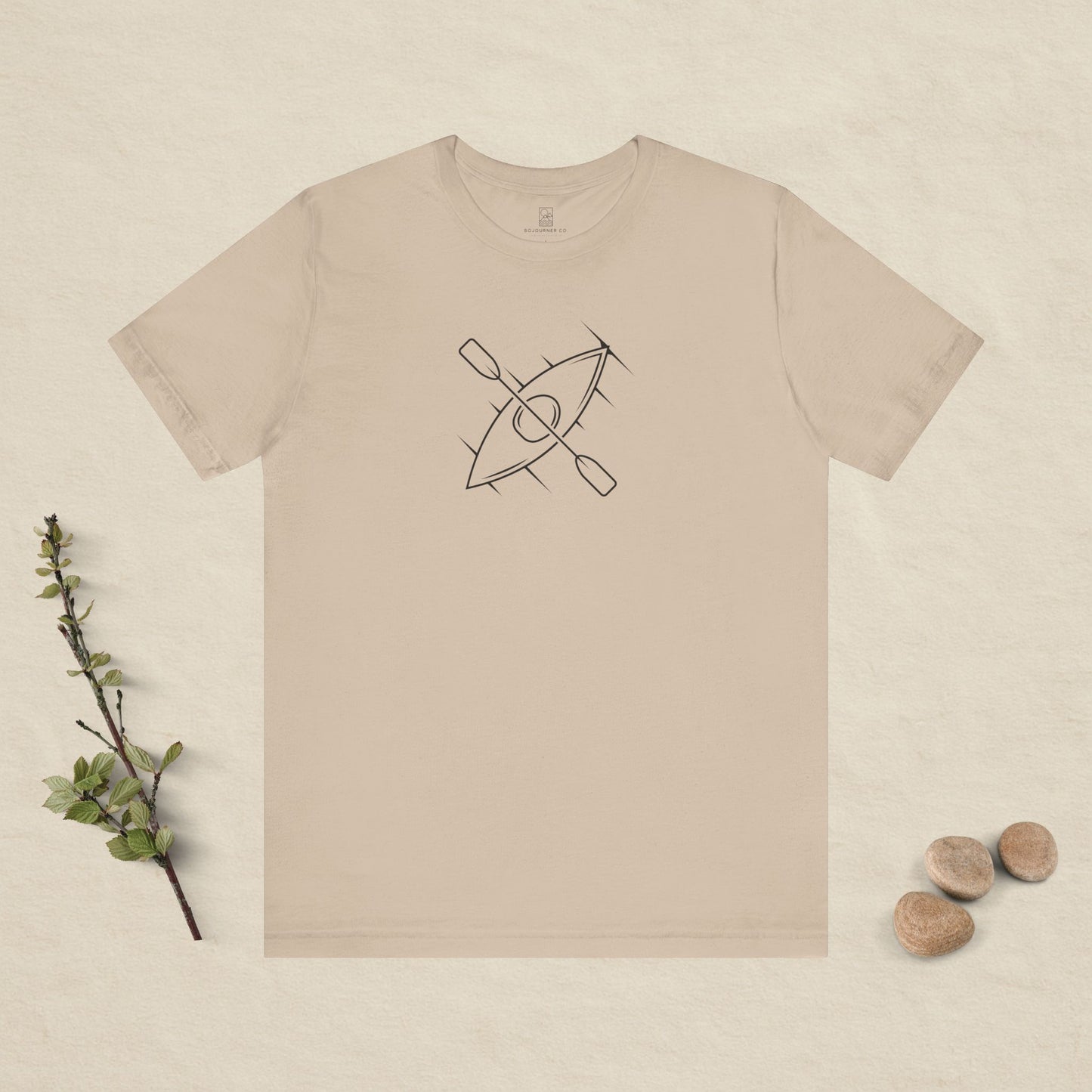 Kayak Journey Tee – Minimalist Paddle Line Art