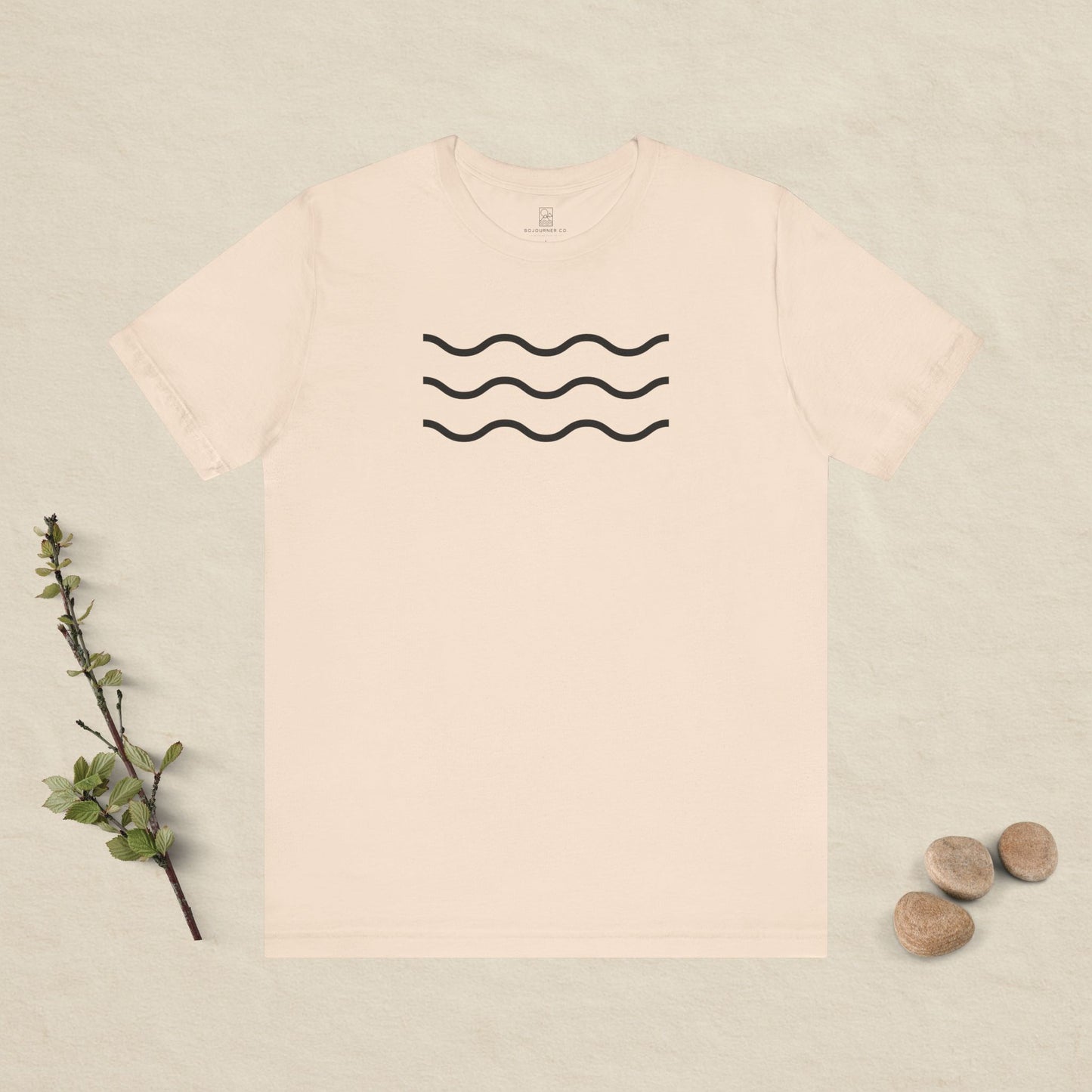 Minimalist Wavy Lines Tee – Unisex T-Shirt