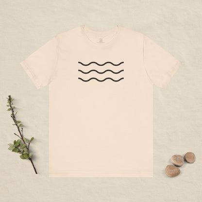 Minimalist Wavy Lines Tee – Unisex T-Shirt
