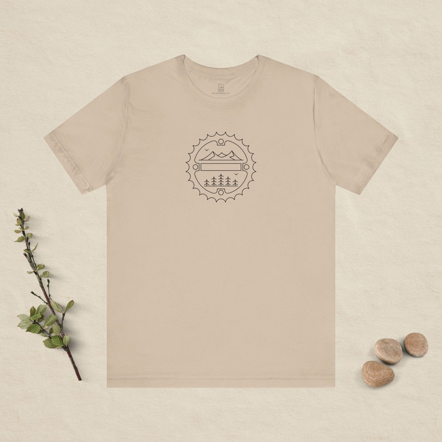 Trail Gear Tee – Minimalist Mountain Bike Emblem