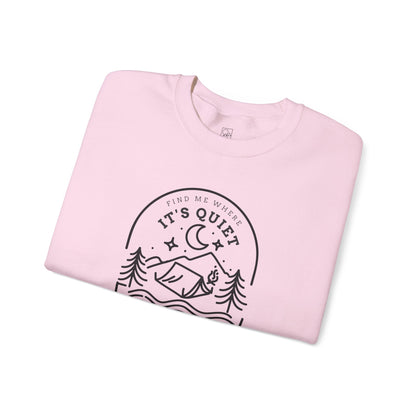 Find Me Where It’s Quiet – Minimal Outdoor Sweatshirt