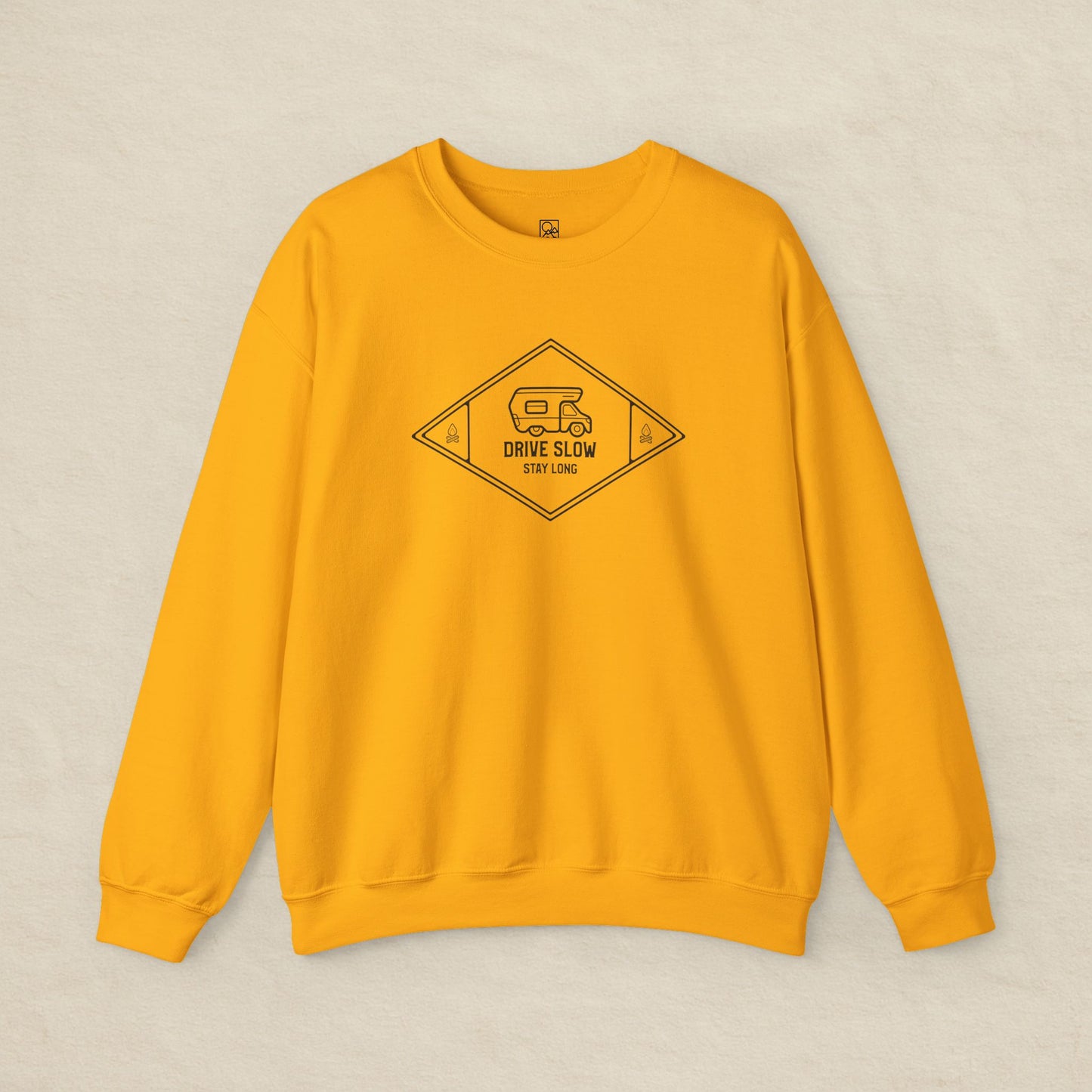 Drive Slow, Stay Long – Minimal Camper Sweatshirt