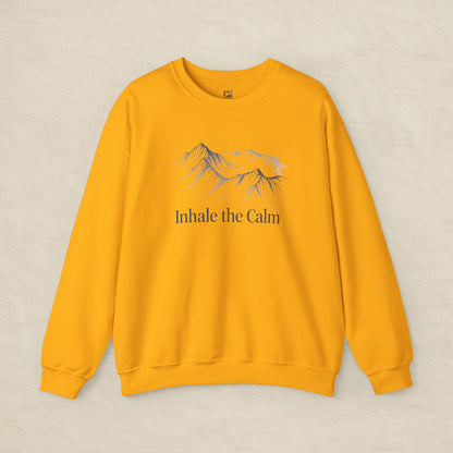 Inhale the Calm – Mountain Sketch Comfort Sweatshirt