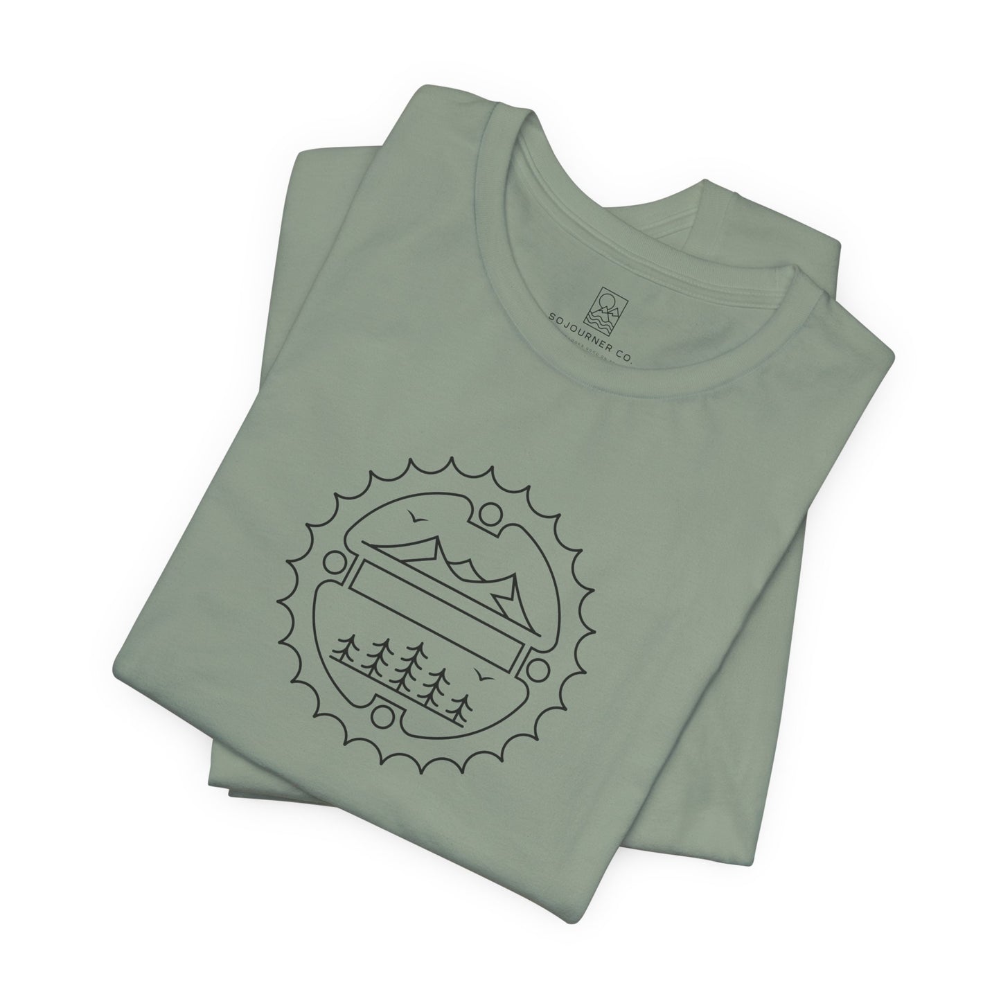 Trail Gear Tee – Minimalist Mountain Bike Emblem