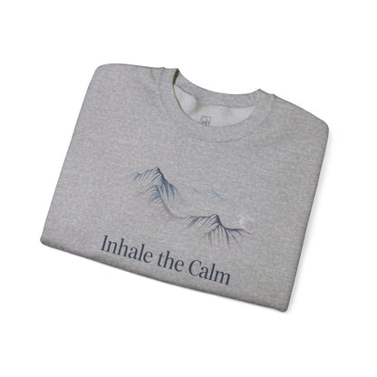 Inhale the Calm – Mountain Sketch Comfort Sweatshirt