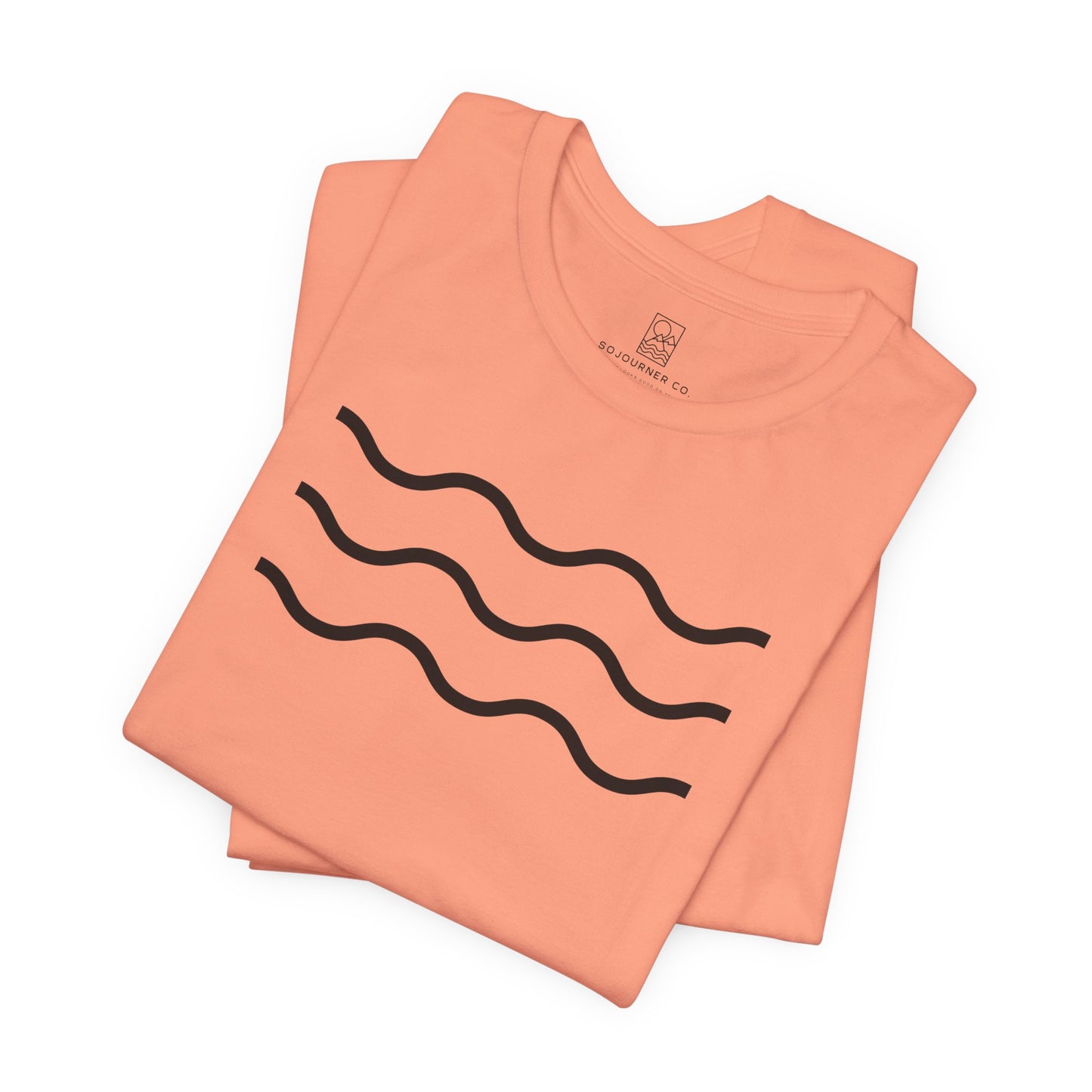 Minimalist Wavy Lines Tee – Unisex T-Shirt