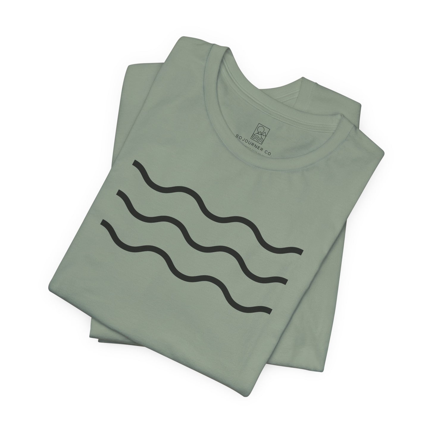 Minimalist Wavy Lines Tee – Unisex T-Shirt
