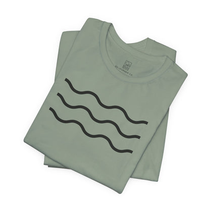 Minimalist Wavy Lines Tee – Unisex T-Shirt