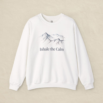 Inhale the Calm – Mountain Sketch Comfort Sweatshirt