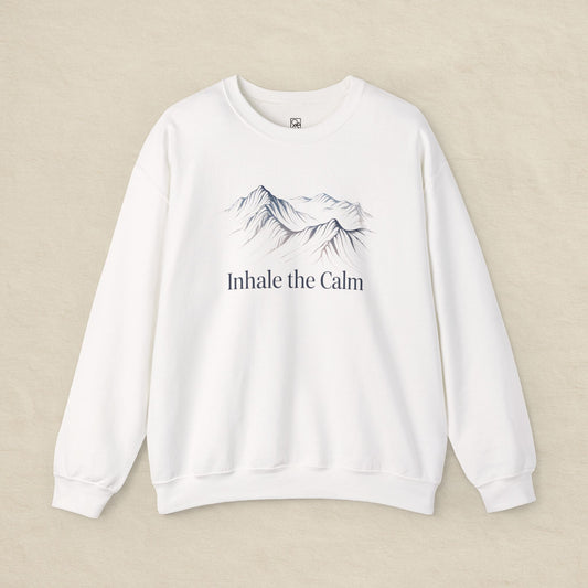 Inhale the Calm – Mountain Sketch Comfort Sweatshirt