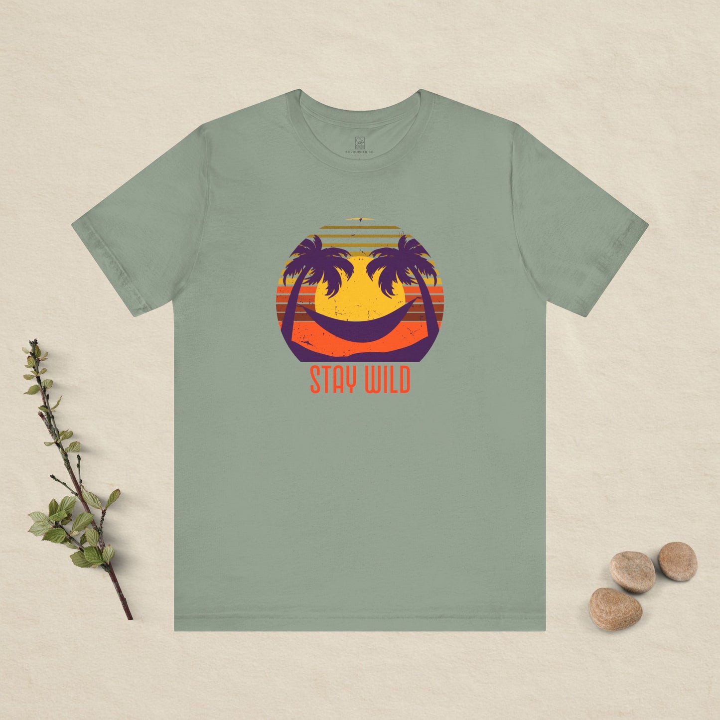 Stay Wild – Retro Sunset Hammock Tee