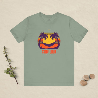 Stay Wild – Retro Sunset Hammock Tee