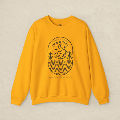 Find Me Where It’s Quiet – Minimal Outdoor Sweatshirt