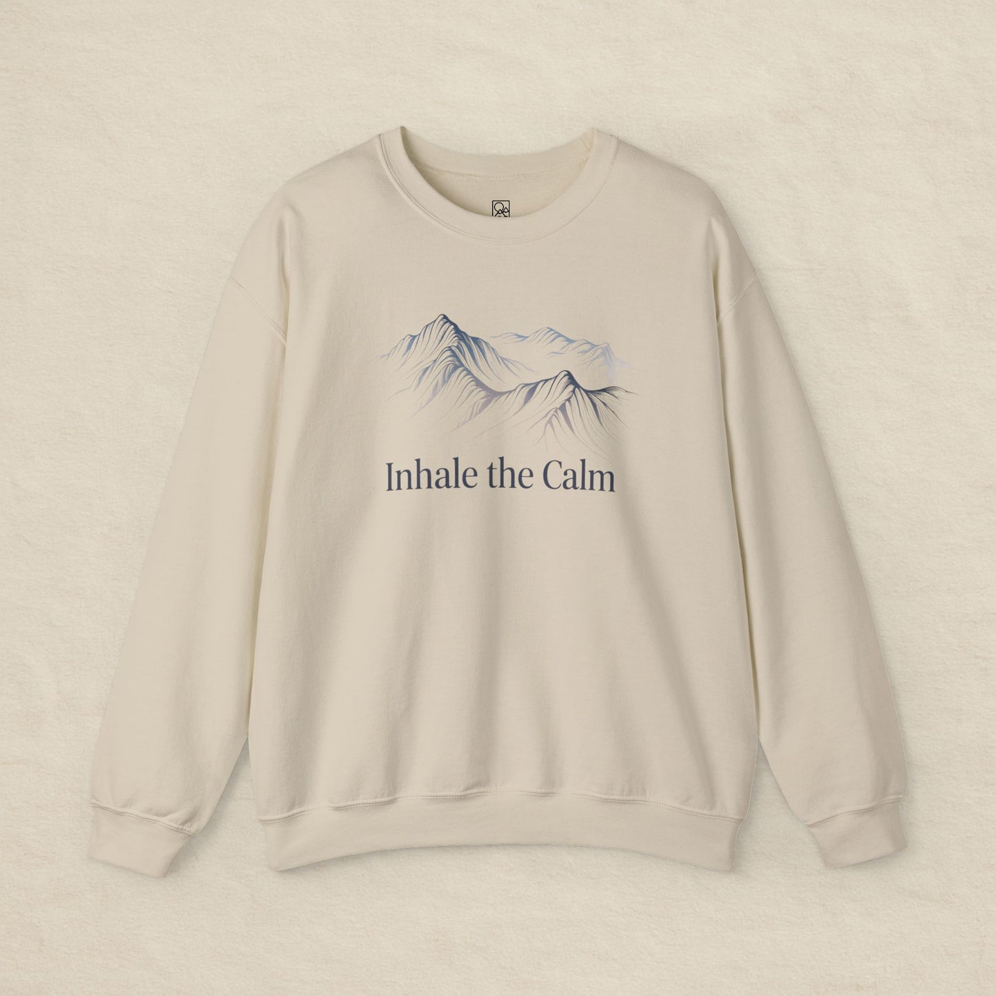 Inhale the Calm – Mountain Sketch Comfort Sweatshirt