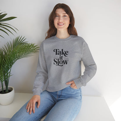 Take It Slow – Minimalist Cozy Sweatshirt