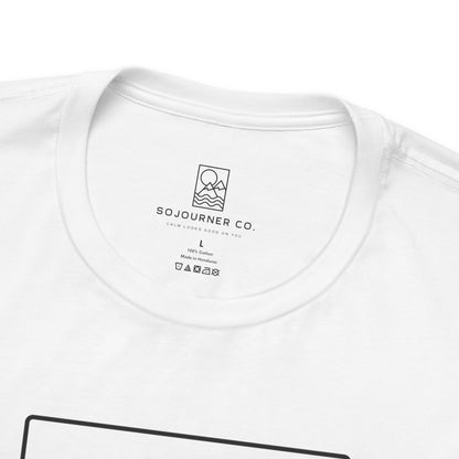 Pine Reflection Tee – Minimalist Forest Line Art