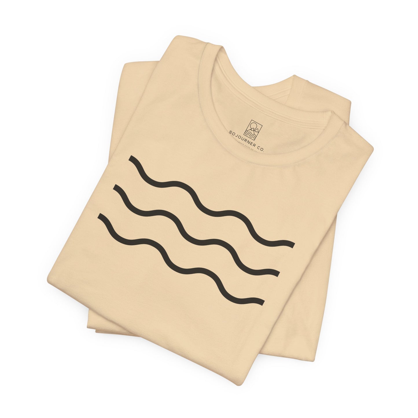 Minimalist Wavy Lines Tee – Unisex T-Shirt