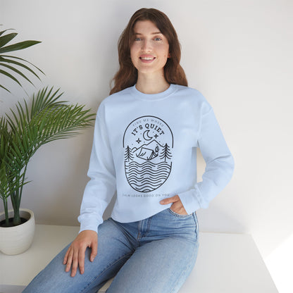 Find Me Where It’s Quiet – Minimal Outdoor Sweatshirt
