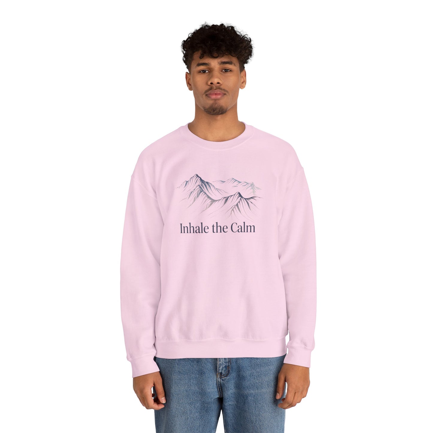 Inhale the Calm – Mountain Sketch Comfort Sweatshirt