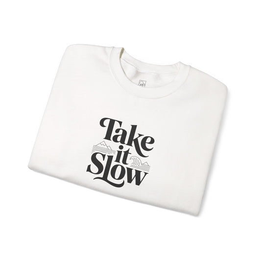 Take It Slow – Minimalist Cozy Sweatshirt