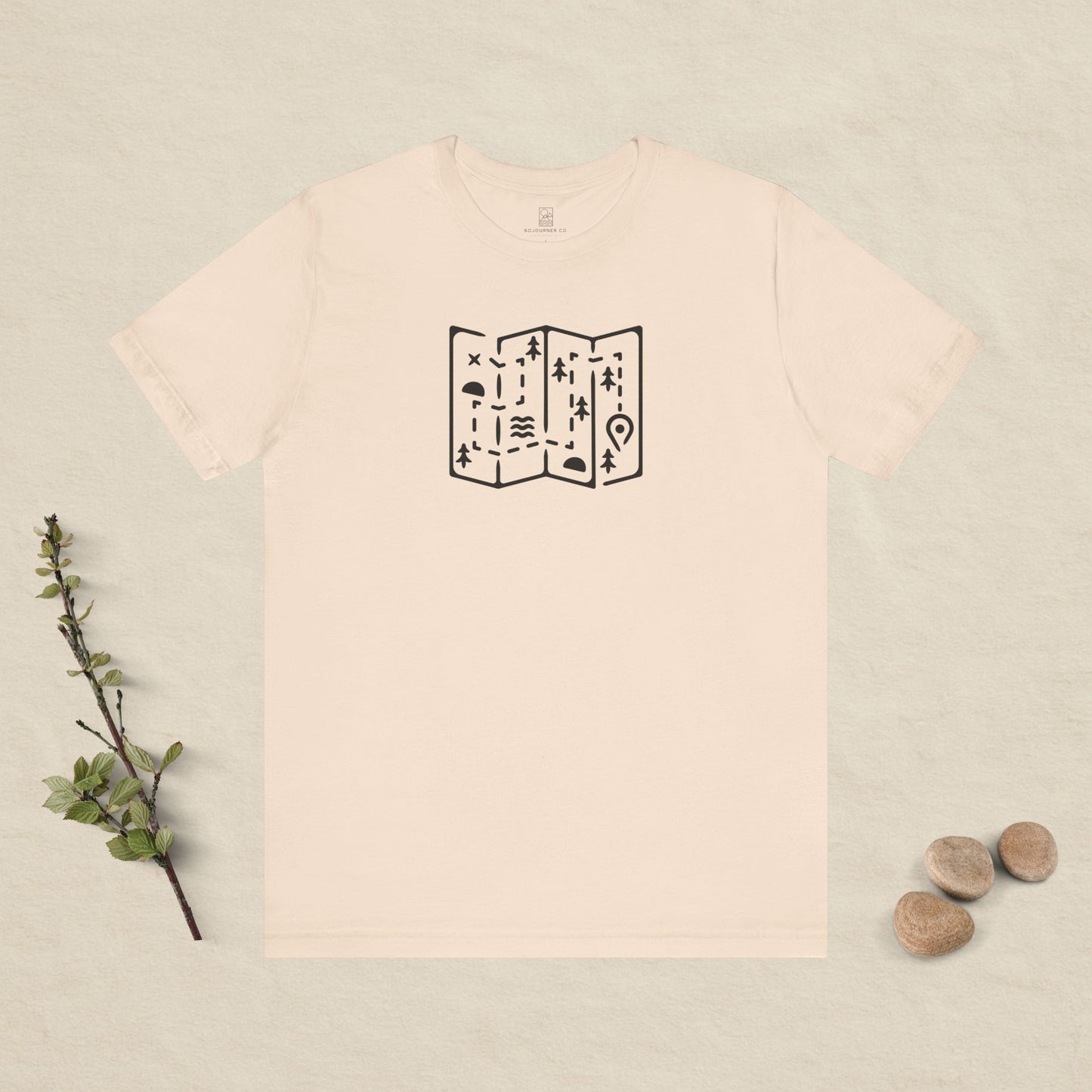 Adventure Map Tee – Minimalist Line Art for Explorers