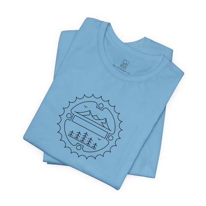 Trail Gear Tee – Minimalist Mountain Bike Emblem