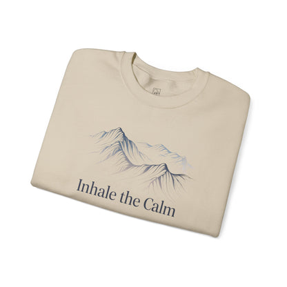 Inhale the Calm – Mountain Sketch Comfort Sweatshirt