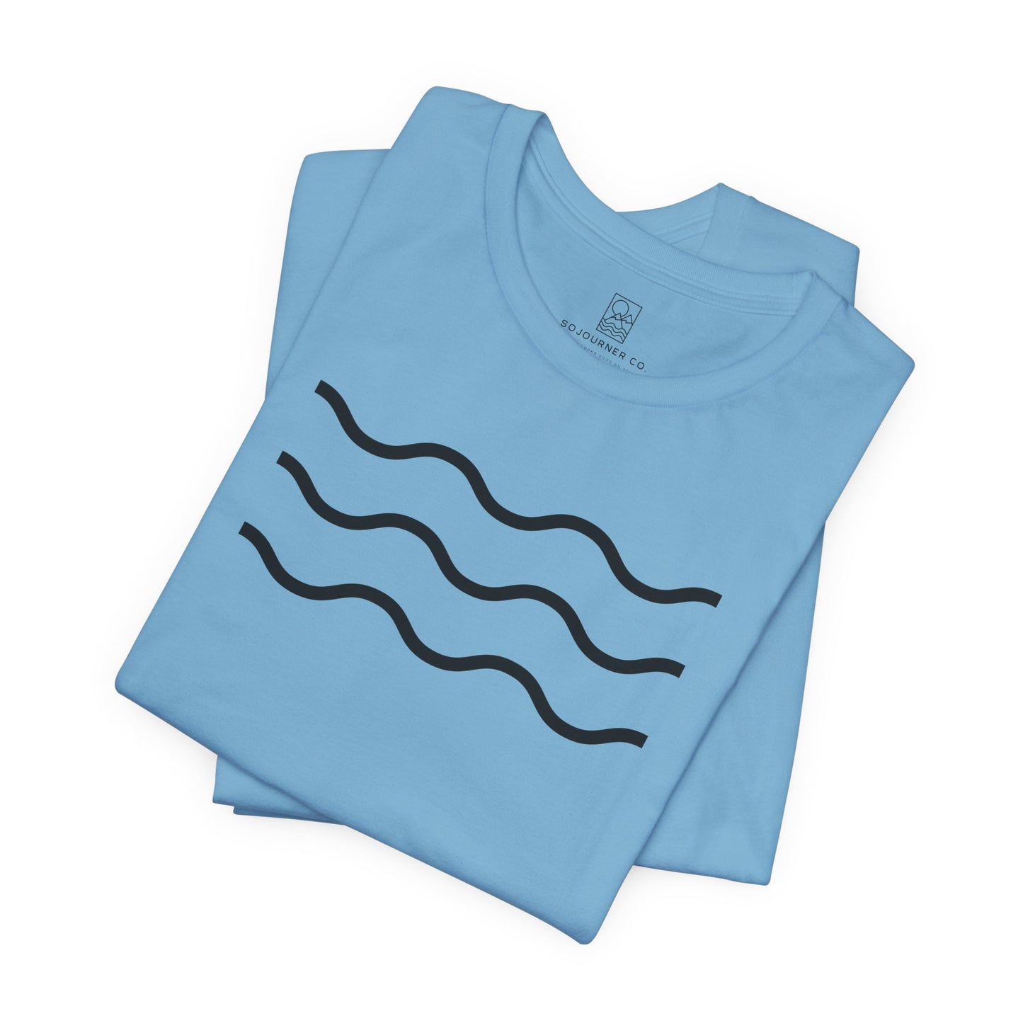Minimalist Wavy Lines Tee – Unisex T-Shirt