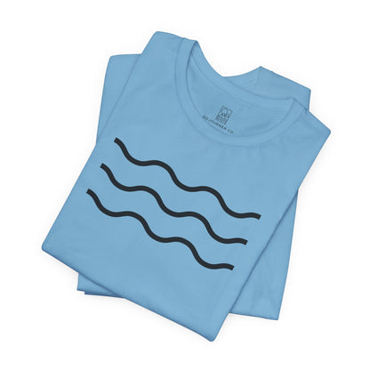 Minimalist Wavy Lines Tee – Unisex T-Shirt