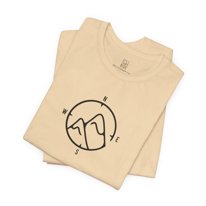 Mountain Compass Tee – Minimalist Nature Navigation