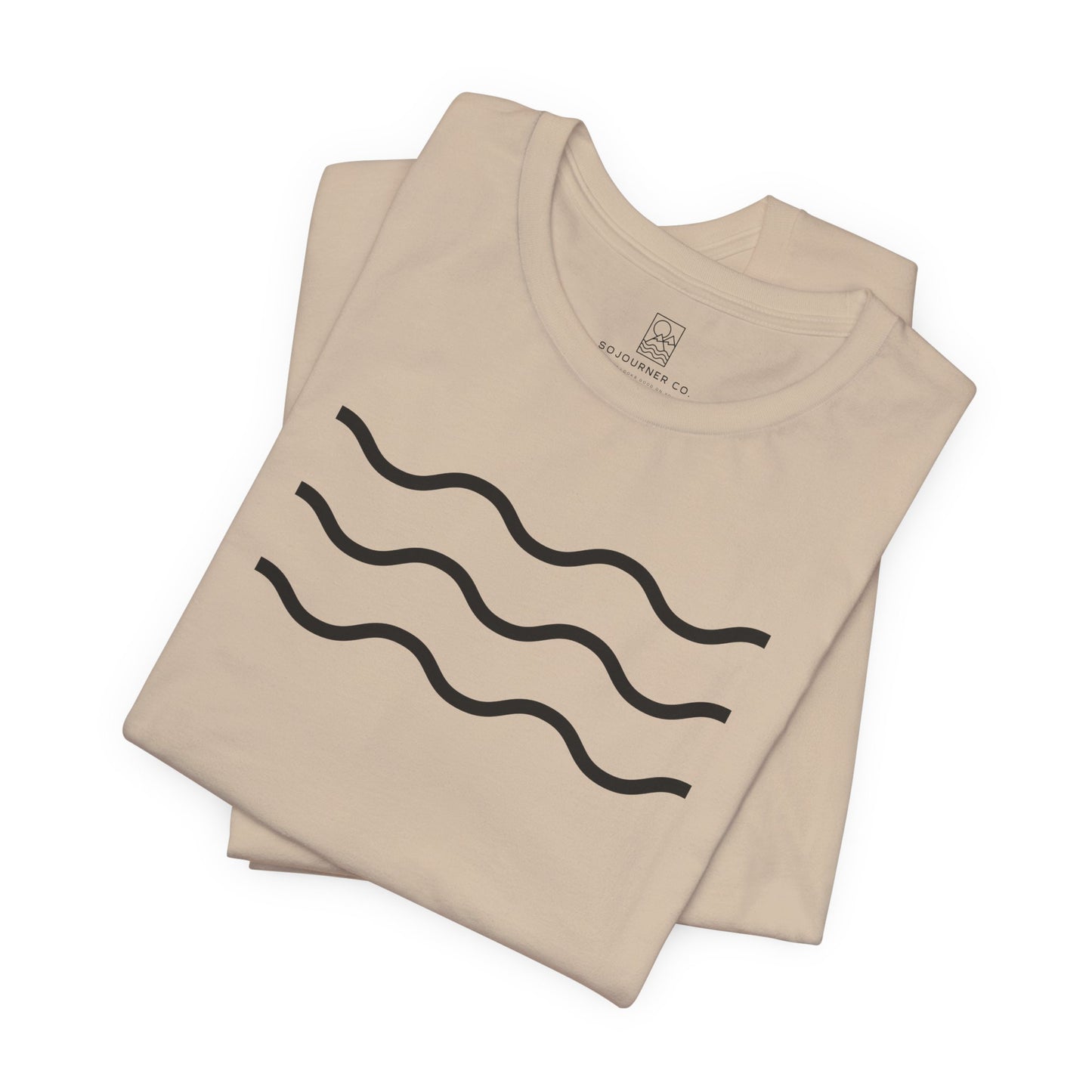 Minimalist Wavy Lines Tee – Unisex T-Shirt