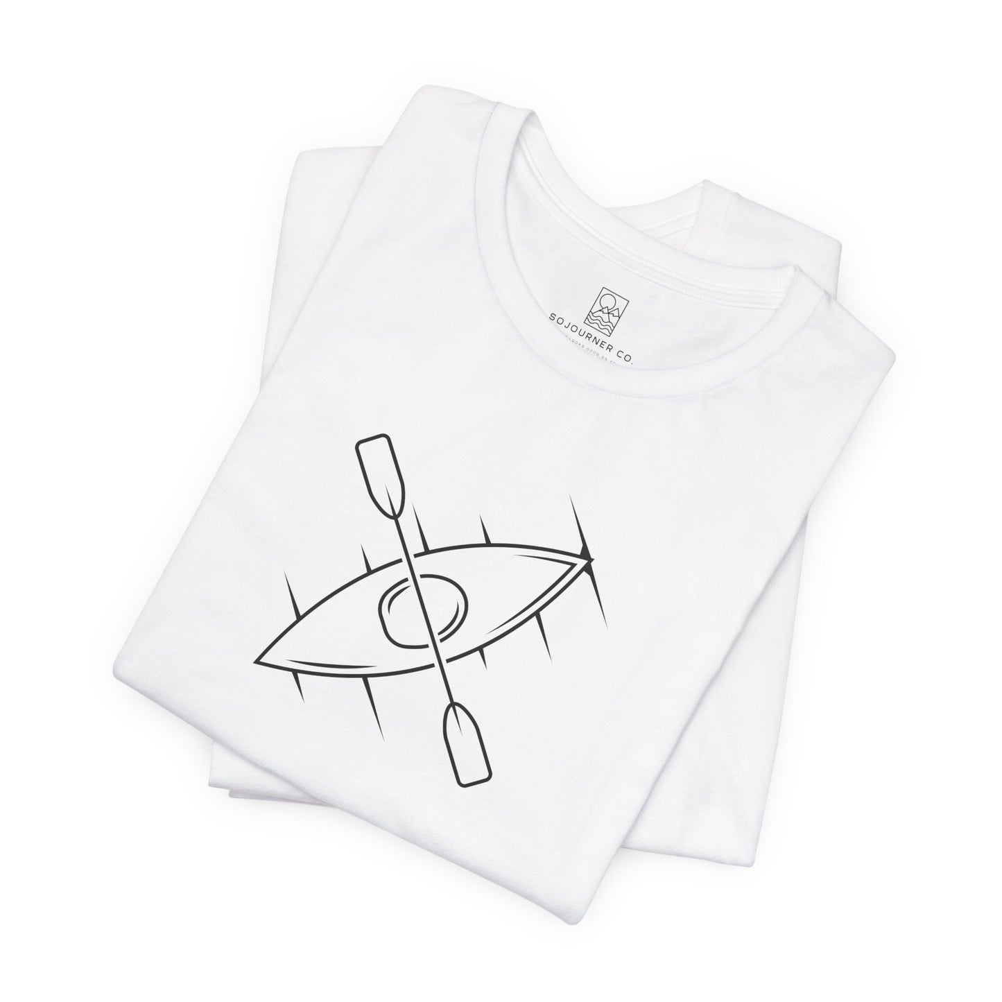 Kayak Journey Tee – Minimalist Paddle Line Art