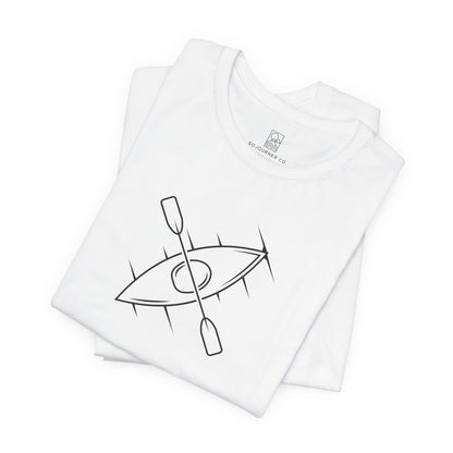 Kayak Journey Tee – Minimalist Paddle Line Art